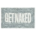 thumbnail image 2 of Mainstays Get Naked Typography Teal Polyester Bath Rug, 20” x 32", 2 of 5