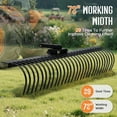 thumbnail image 3 of Jocisland 72" Behind Landscape Rake for Tractor, Tow Dethatcher Rake with 29 Steel Coil Tines and 2" Receiver, Fit for 3-point Suspension Systems, 3 of 9