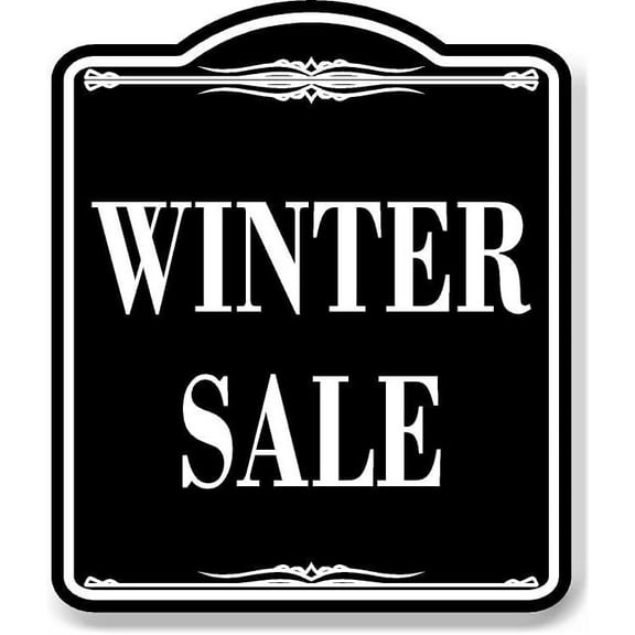Winter Sale BLACK Aluminum Composite Sign, 20"x24"