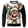 thumbnail image 3 of IWRICH Christmas Sweatshirt for Men Funny Printed Crewneck T Shirt Long Sleeve Outdoor Holiday Pullover Winter Tops Black 3XL, 3 of 4