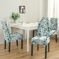 thumbnail image 2 of Bright Botanical Dining Chair Covers Set of 4 Colorful Blossom and Nature Print Washable Polyester Stretch Slipcovers Removable Protector for Summer Dining Room, 2 of 7