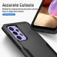 thumbnail image 3 of for Samsung Galaxy A53 5G Case, Dual Layers Shell Hard PC + Soft TPU Back Shell Heavy Duty Military Drop Protection Rugged Shockproof Hybrid Case for Samsung Galaxy A53 5G, Black, 3 of 6