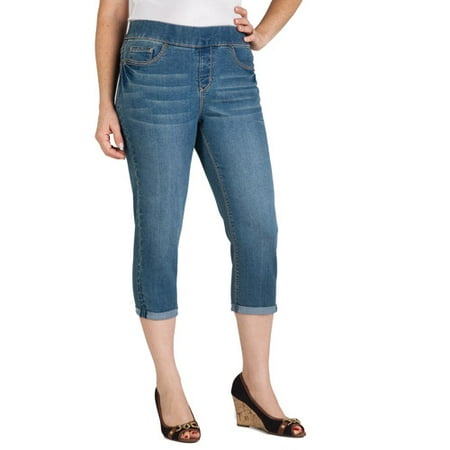 Women's Pull-On 5-Pocket Denim Capri - Walmart.com