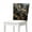Black Marble, variant on Xoenoiee Aztec Tribe Geometric Horse Print Chair Back Covers for Dining Chairs Chair Covers Set Removable Kitchen Chairs Slipcover Protector for Holiday Dining Party Decor, 1 Pack