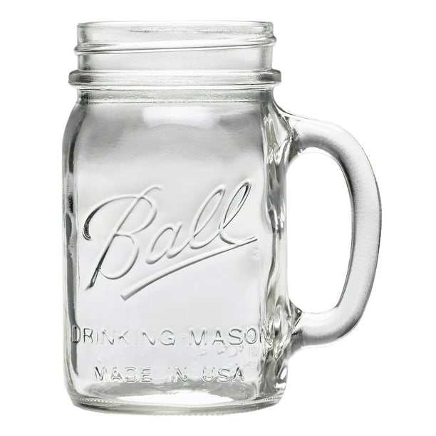 Ball Pint 16 oz. Glass Drinking Mason Jars, 4 count