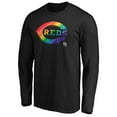thumbnail image 2 of Men's Black Cincinnati Reds Team Pride Logo Long Sleeve T-Shirt, 2 of 3