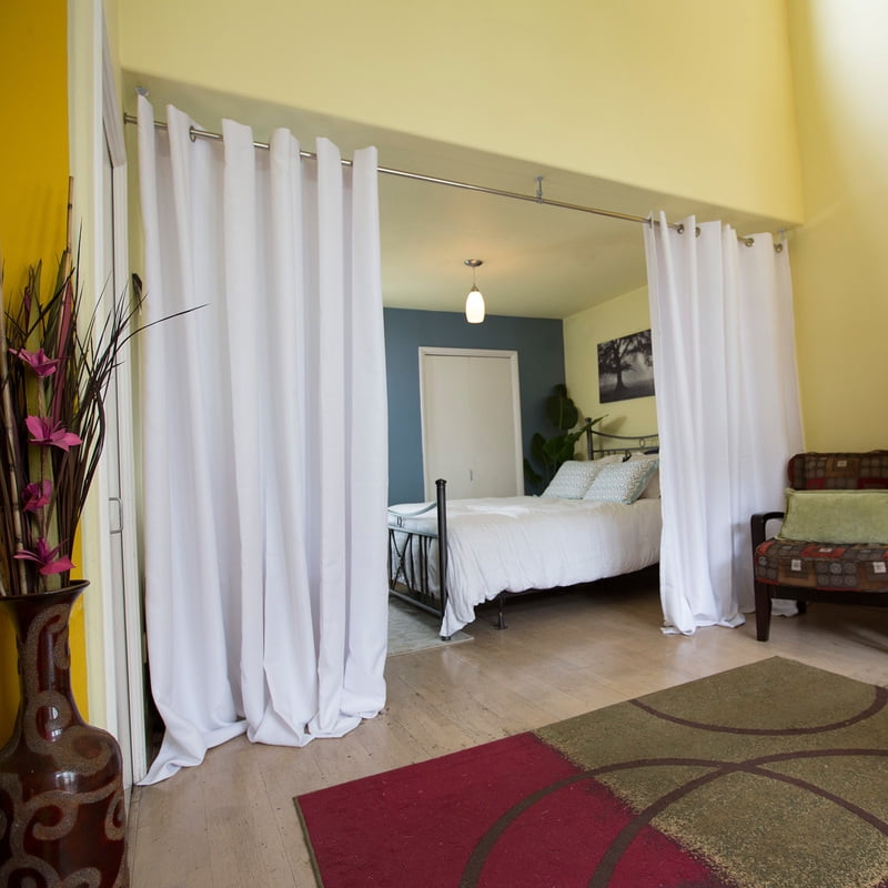 RoomDividersNow Premium Heavyweight Room Divider Curtain, 8ft Tall x