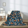 thumbnail image 5 of Throw Blanket for Couch Sofa and Bed, cute fall fox Super Soft Plush Throw Blanket, Fuzzy Cuteness Comfy Warm Washable Flannel Blanket & Throws for All Season 40"x30", 5 of 7
