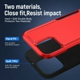 thumbnail image 5 of TECH CIRCLE iPhone 14 Pro Max Case,Tough Rugged Heavy Duty Dual Layer Shockproof Full-Body Protective Anti-Scratch Case for Apple iPhone 14 Pro Max 6.7 inch 2022, Red+Black, 5 of 7