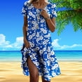 thumbnail image 1 of WILLBEST Vestido Largo Con Estampado Floral Para Mujer, Informal, Cuello Redondo, Para Vacaciones, Uso Diario, Primavera, Verano, Básico, Cómodo, Elegante, Atuendo Femenino 3102, 1 of 3