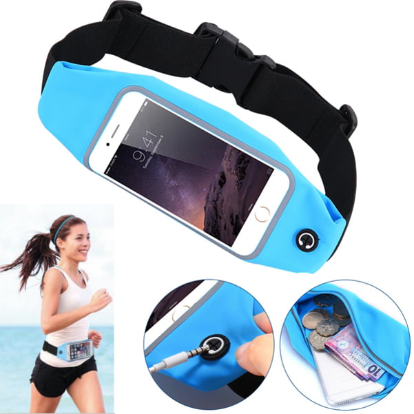 Sports Belt Band Running Waist Bag Gym Workout Case Cover K1Y for Casio G-zOne Commando 4G LTE - HTC Desire 610 - Huawei Union, Fusion 3 - Kyocera Brigadier, Hydro Life - LG Volt, Realm