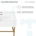 thumbnail image 6 of Claire 24 Ceramic Console Sink White Basin Brushed Gold Legs, 6 of 10