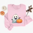 thumbnail image 5 of Hurxie Women's Retro Halloween Crewneck Sweatshirt Graphic Casual Fall Top, 5 of 5