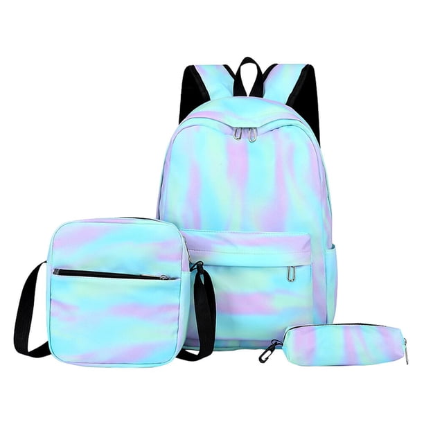 Mochila de viaje para adolescentes, Bolsa Escolar con correa ajustable, a la moda, impermeable, para niño y niña, 3 unidades por Set Fivean unisex