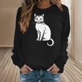 thumbnail image 2 of Weikingp Womens Pullover Sweatshirts Cotton Sweatshirts for Women Cute Clothes for Women Pullover Sweaters for Women Sweatshirts for Women Black L, 2 of 4
