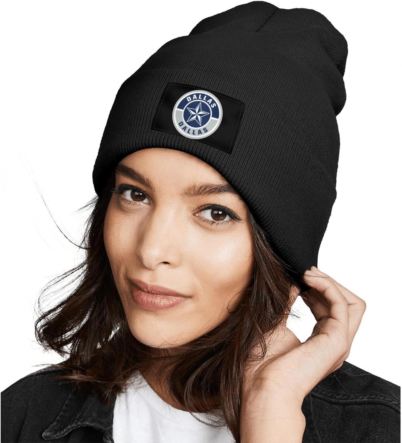 Custom Soccer Embroidery A Skull Cap Beanie - Pom Pom Winter Hat For Men & Women