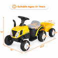 thumbnail image 2 of TLSUNNY 6V Kids Ride On Tractor Toy, Electric Vehicle W/ Detachable Trailer, Music, Headlights, Foot Pedal Control, Ideal Gift for Toddlers, 2 of 9