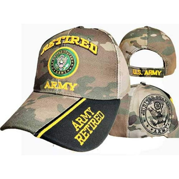 Army Retired USA ARMY Emblem Cap Camo