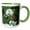 Green/White, variant on 3drose, Clover Bee, 15oz Mug