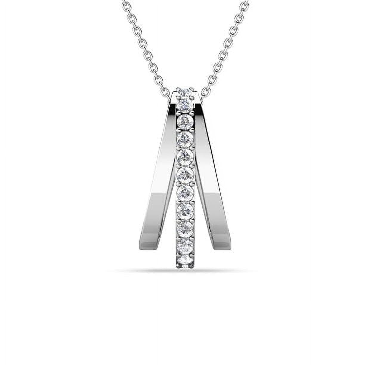 Cate & Chloe Bella 18k White Gold Plated Jewelry Set with Swarovski Crystals for Women, Gift for Her