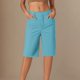 thumbnail image 2 of Leggings de sarga elásticos para mujer, corte recto, poliéster, versátiles para uso informal o deportivo, cintura elástica, tallas S-XXL, 2 of 5