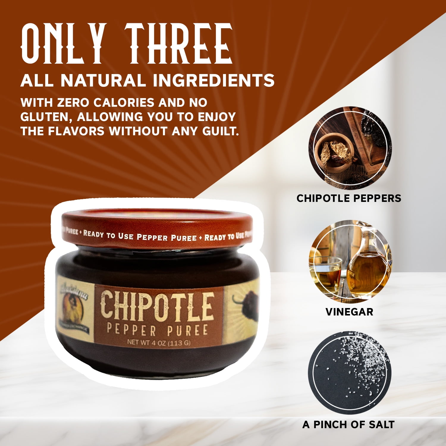 (3 pack) Louisiana Pepper Exchange 4oz Chipotle Pepper Puree Sauce