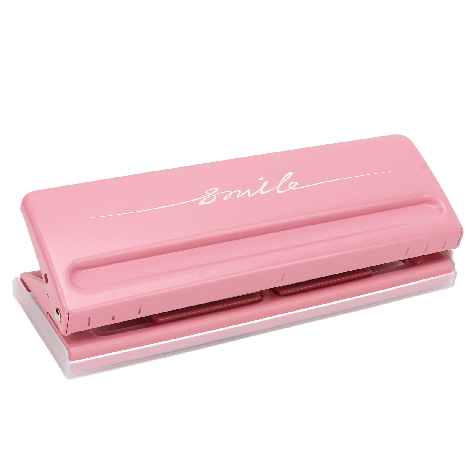 Hole Puncher,6 Hole Punch Pink Anti Slip Metal Structure 6 Hole Spacing Paper Planner Inserts Hole Punch,Planner Punch