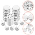 thumbnail image 3 of Shisuyan Kit de Couverture de Bouton Aluminium Lot de 100 0.6 Po Argent, 3 of 9