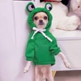 thumbnail image 5 of Cute Fruit Pet Costume Dog Clothes for Small Dogs Warm Fleece Doggy Hoodies Pet Dog Cat Clothing Puppy Sweater for Chihuahua Pug (Frog,S), 5 of 7