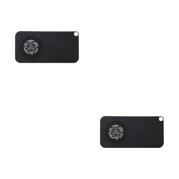 Injueey Colector de pelo para cocina, baño, ducha, inodoro, cubierta de drenaje para el suelo, tapón de agua reutilizable, colador de bañera Negro 2piezas Injueey CBP457411
