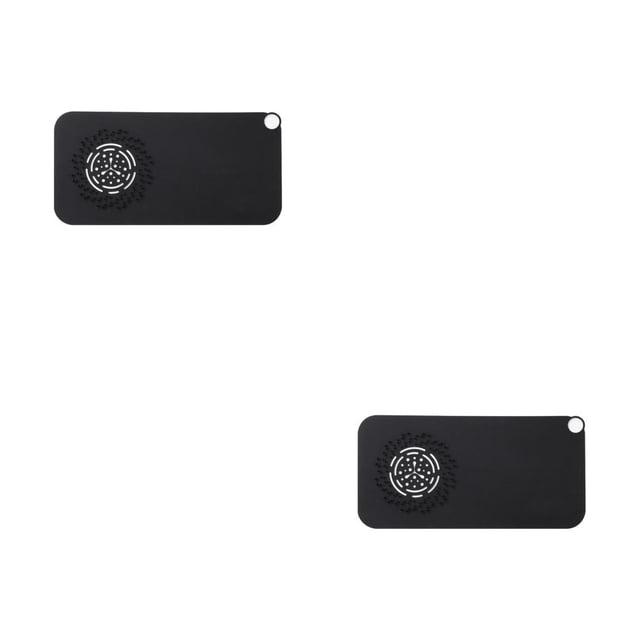 Naiovety Colector de pelo para baño, ducha, inodoro, cubierta de drenaje para el suelo, tapón de agua reutilizable para el hogar, reemplazo de Negro 2Conjunto