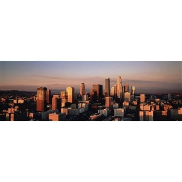Poster Affiche Ciel au Crépuscule Los Angeles California USA par - 36 x 12