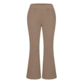thumbnail image 4 of Resicozy Wide Leg Yoga Pants for Women Cute Y2k Low Rise Sweatpants Athletic Workout Cotton Flare Leggings with Pockets Brown XL, 4 of 5