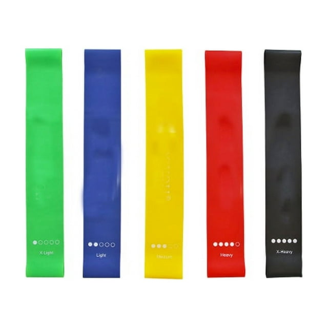 Bandes de Résistance Boucles d'Exercice - Ensemble de 5, Bandes d'Entraînement