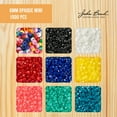 thumbnail image 6 of John Bead 1000pcs 6mm Mini Plastic Crow Beads | Opaque Turquoise Pony Bead, 6 of 6