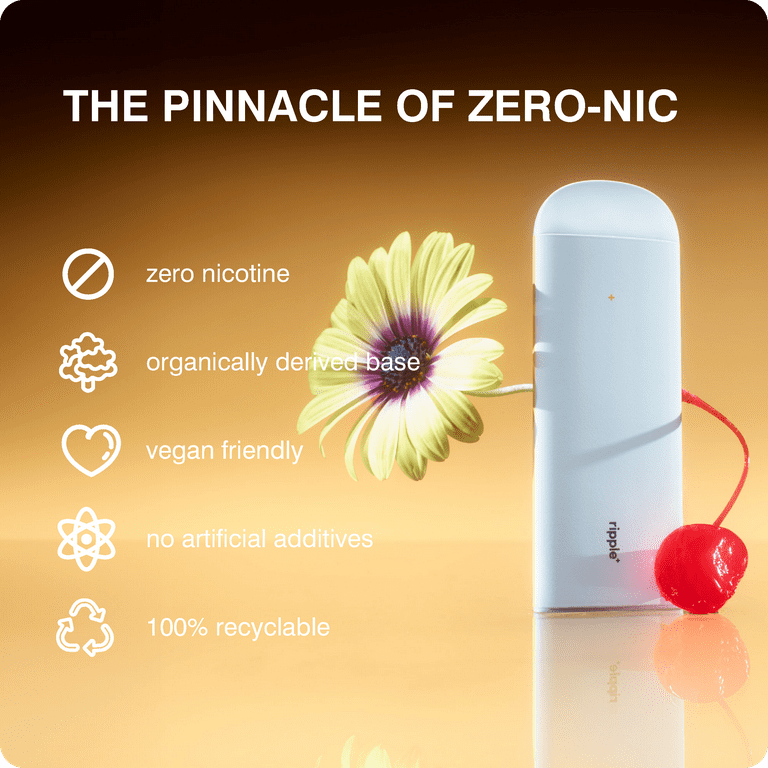 ripple⁺ Passion Fruit 0% Nicotine Diffuser, Schisandra & Limeflower Extracts, 1,000 Puffs