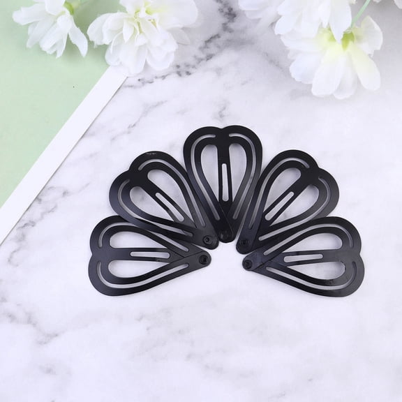 PENIKOKO Metal Snap Hairpins for Families 50Pcs 2.2X1.3in