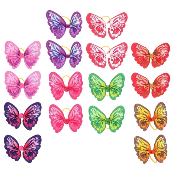 GASTROPOD 2026 New 16 Pcs Pet Head Flower Dog Topknot Bows for Hair Accessories Band Puppy Ribbon for Grooming, Party, Wedding, Photoshoot, Daily Wear