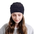 thumbnail image 2 of Naloa Copper-Gold Gloss Outline Flower1 Soft Beanie Hat, Knit Beanie Daily Beanie in Fine Knit for Women Men Winter Travel, Outdoor, 2 of 7