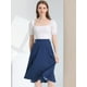 thumbnail image 2 of INSPIRE CHIC Falda Midi De Lunares Vintage Con Cremallera En La Cintura Elástica Para Mujer Azul XS, 2 of 5