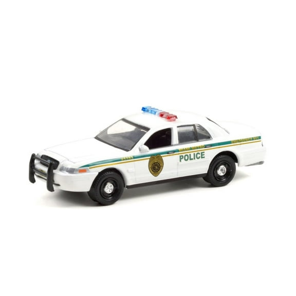 Greenlight 2001 Ford Crown Victoria Police Interceptor Miami Metro Police Department Dexter Diecast Model Toy Car 1/64 Scale