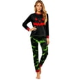 thumbnail image 2 of Family Matching Halloween Pajama Set, 2 Piece Long Sleeve Top & Pants, Pumpkin Bat Print Sleepwear Loungewear for Holiday Family Gathering Home Wear,XXXL, 2 of 5