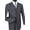 Navy, variant on Men's  Vinci Suits Classic Navy Blue 2-button Vested Suit Fornavy Size 40 Long
