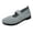 Gray, variant on Willtoo Mary Jane Flats Women with Adjustable Strap Wide Round Toe Casual Ballet Flats Orthopedic Shoes Dressy Comfortable for Office Work Walking Business