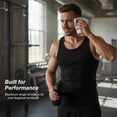 thumbnail image 5 of COUVER Men's Cotton Ribbed Undershirt A-Shirt 3-Pack New Black 3X-Large, 5 of 6