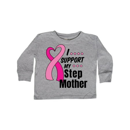 

Inktastic Breast Cancer Awareness I Support My Step Mother Pink Ribbon Gift Toddler Boy or Toddler Girl Long Sleeve T-Shirt