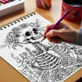 thumbnail image 5 of Netecom Enchanted Skeleton Coloring Book for Adults, Spiral Bound, Soft Cover, 5 of 6