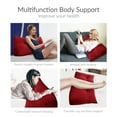 thumbnail image 3 of Rounuo Large Headboard Wedge Reading Pillow Backrest Bed Chairs Back Support for Sitting Up in Bed Large Daybed Bolster Back Rests Cushion Body Positioning Bedrest Corduroy Cover Queen Red, 3 of 7