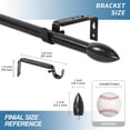 thumbnail image 3 of Urbanest Adjustable Single Curtain Rod Set Bullet Finials – 5/8-Inch Diameter, With Black Rod, 84–120 Inches, 3 of 6