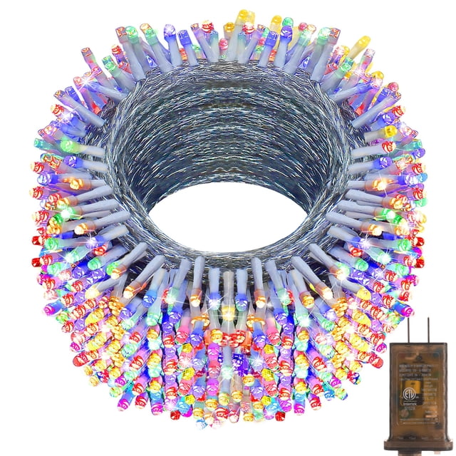 Guirnalda de luces navideñas KNONEW, 600 pies, 1500 LED, multicolor